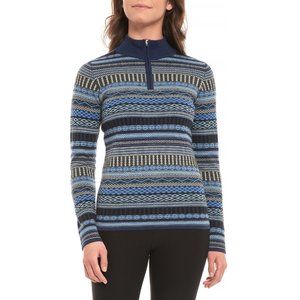 Krimson Klover Erika Mock Neck 1/4 Zip Wool Blend Sweater Size S